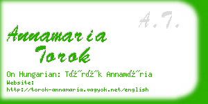 annamaria torok business card